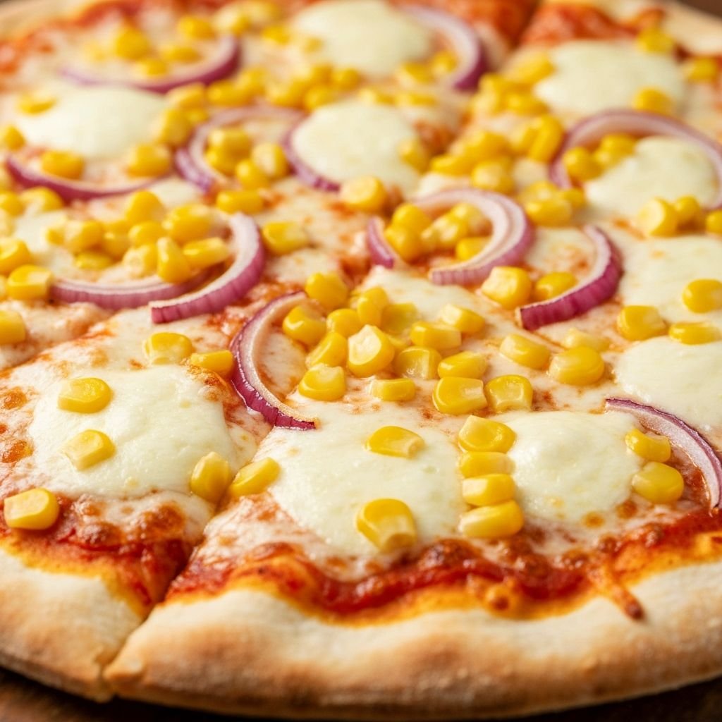 Corn & onion Pizza